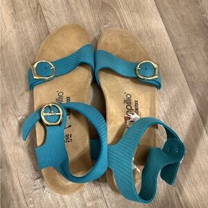 Papillio Turquoise Buckle Sandals